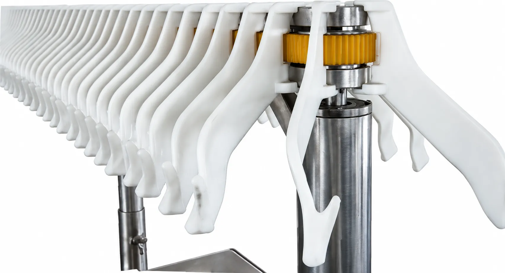 Automatic sausage hanging trolley detail