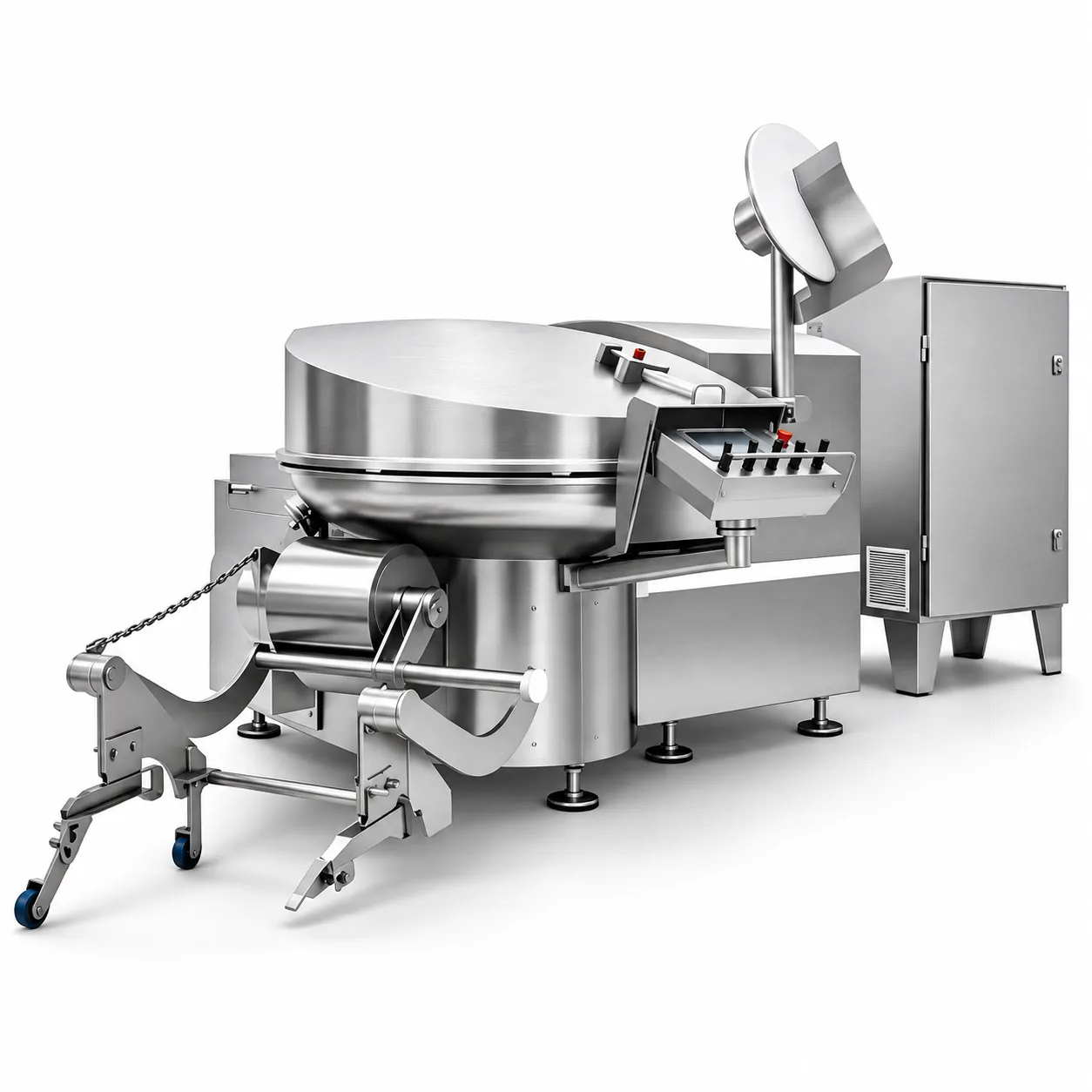 ZB-125 125L Industrial Bowl Cutter Machine side view